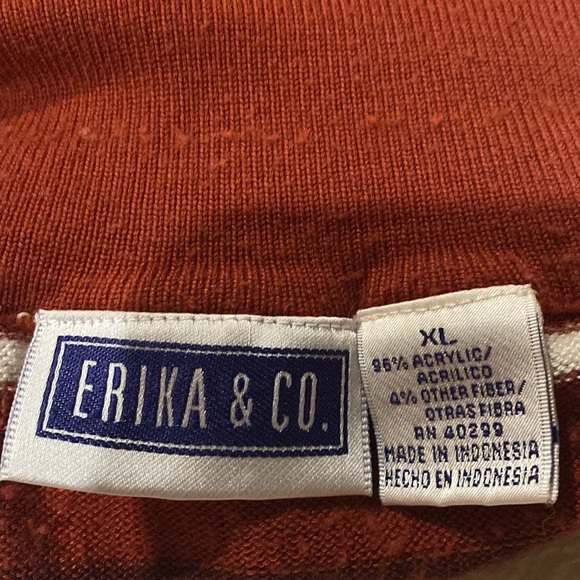 Erika&Co. striped red 90s style sweater - Picture 4 of 4